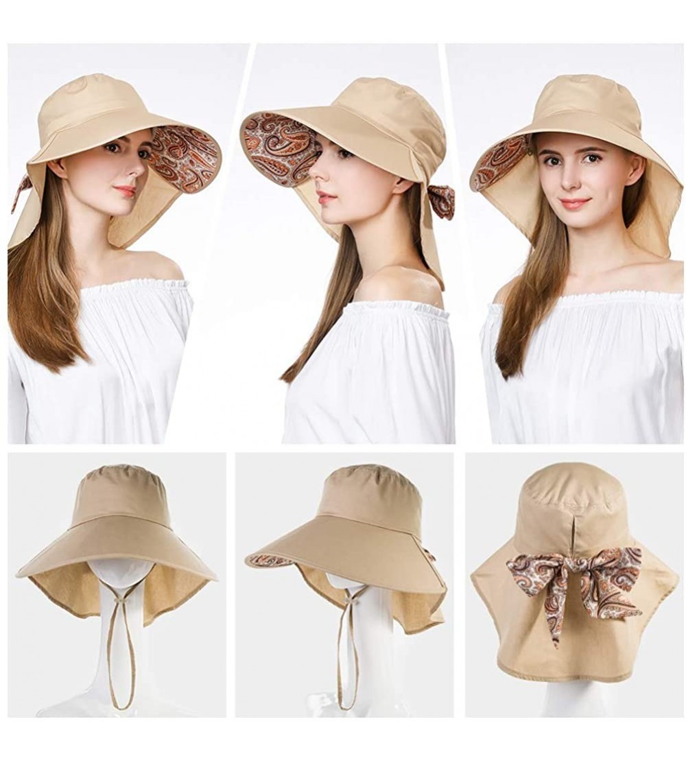 Packable SPF 50 Ponytail Sun Hat for Women Summer Neck Shade Gardening ...