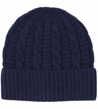 Unisex Men's Warm Winter Hats Cable Knit Cuff Beanie Skull Watch Cap ...