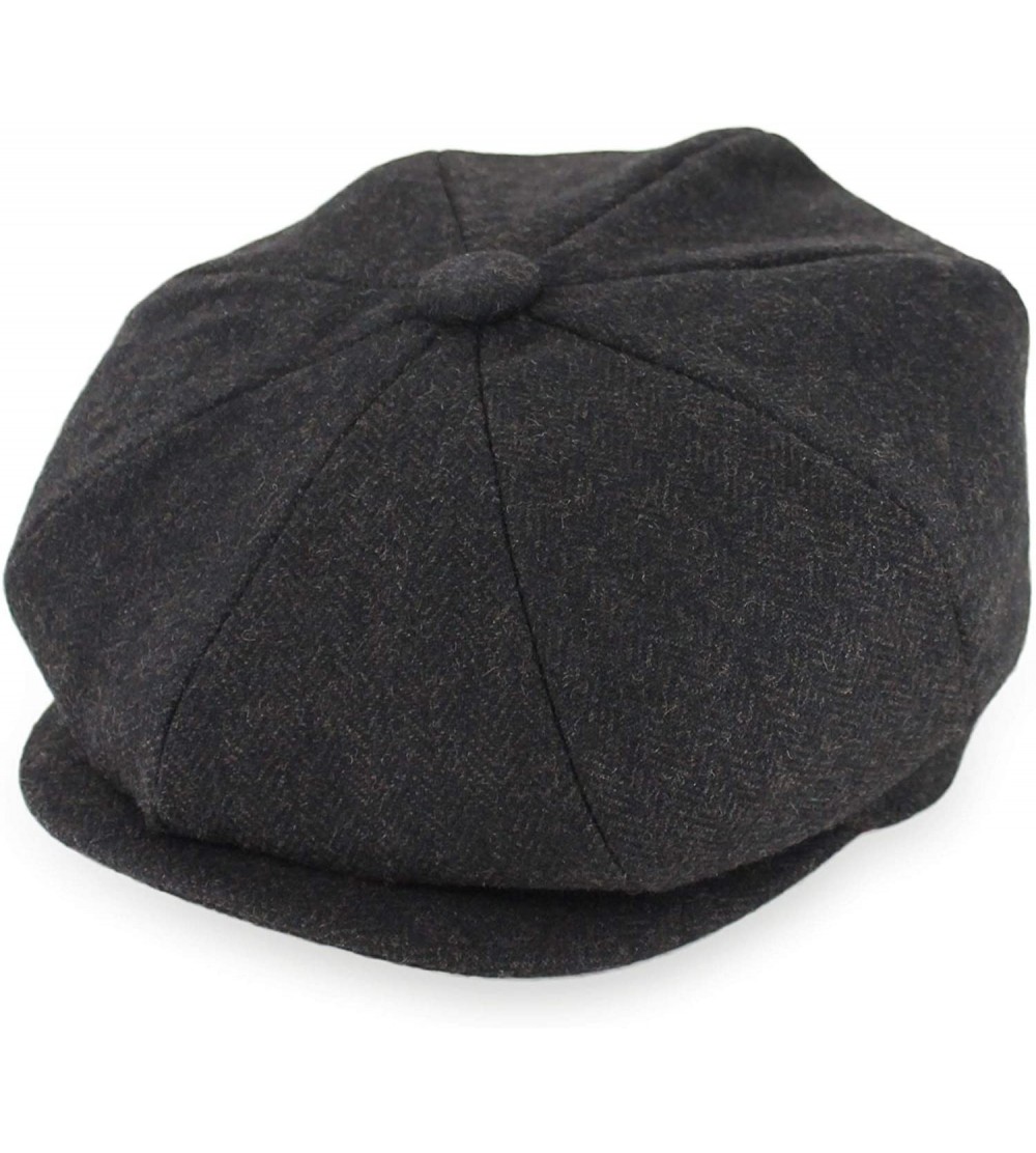 Belfry Newsboy Gatsby Men's Women's Soft Tweed Wool Cap - Brown Tweed ...